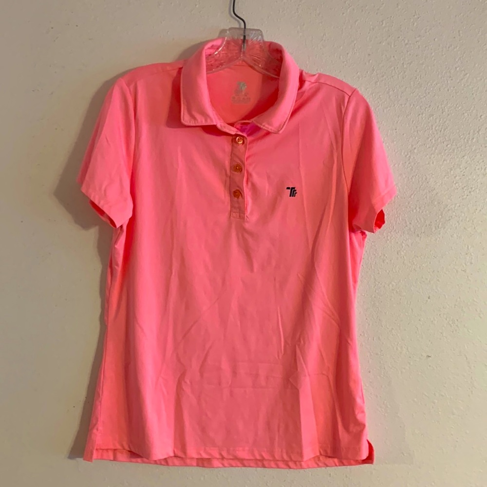 Coral Pink Womens Golf Polo